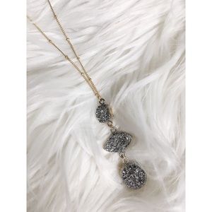 Druzy stone necklace